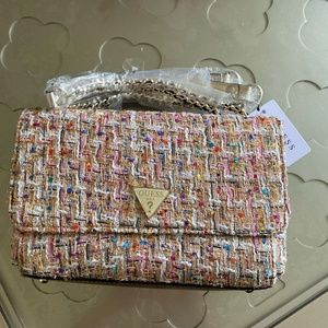 Guess tweed multicolour handbag